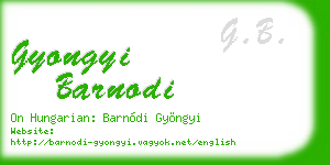 gyongyi barnodi business card