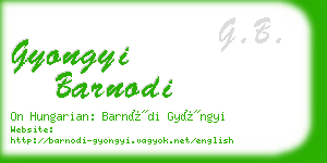 gyongyi barnodi business card